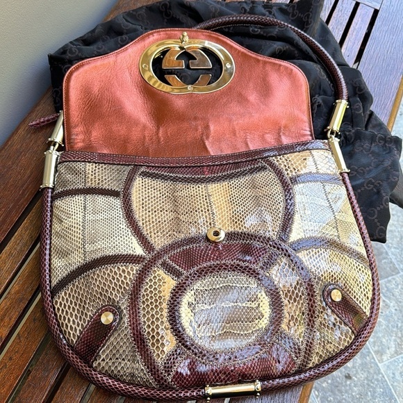 Authentic Gucci Interlock Lizard Skin - Picture 7 of 10